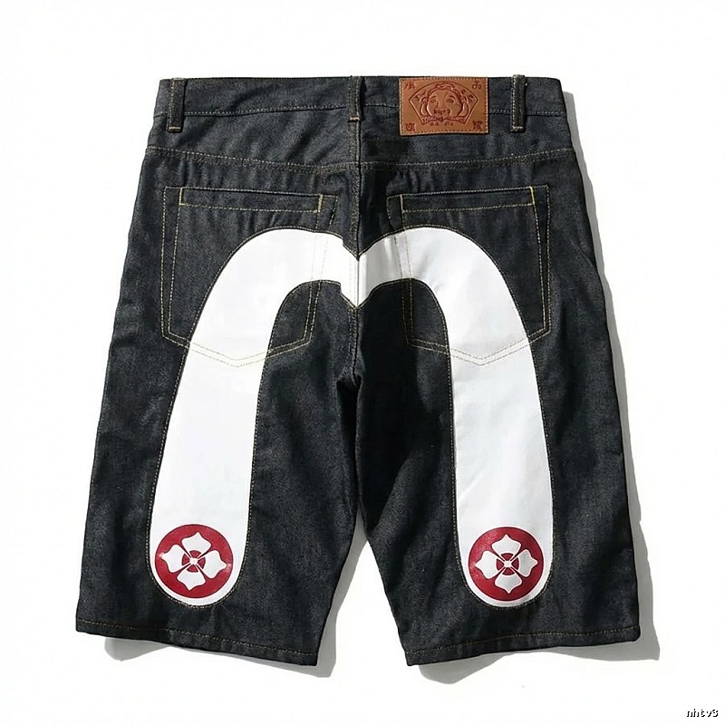 EVISU Classic Trendy Black Shorts