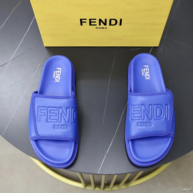 Fendi Roma Trendy Style Purple Slides