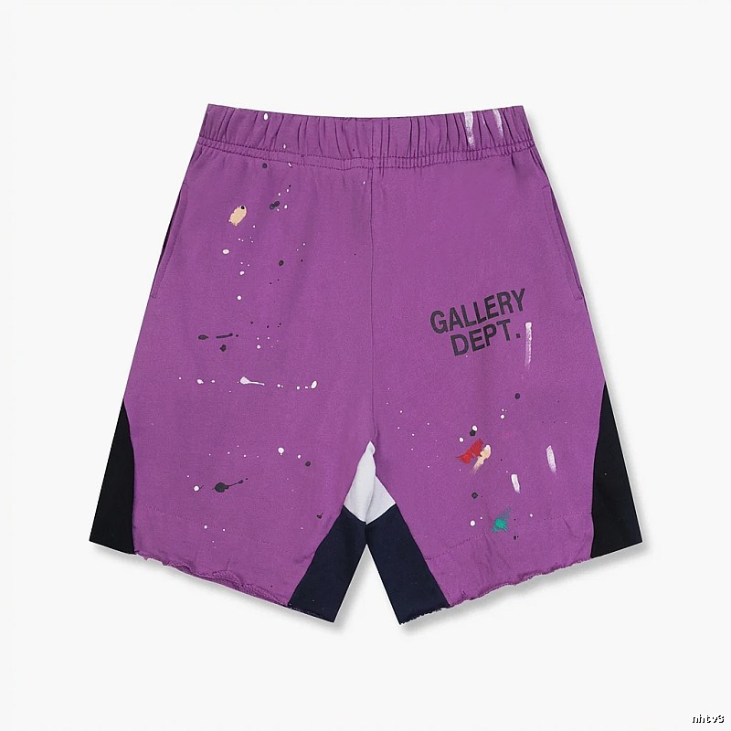 Gallery Dept Graffiti Style Purple Shorts