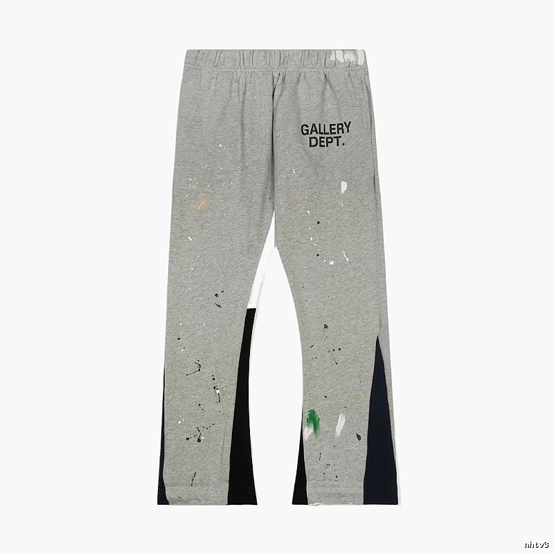 Gallery Dept splashed ink style gray sweatpants