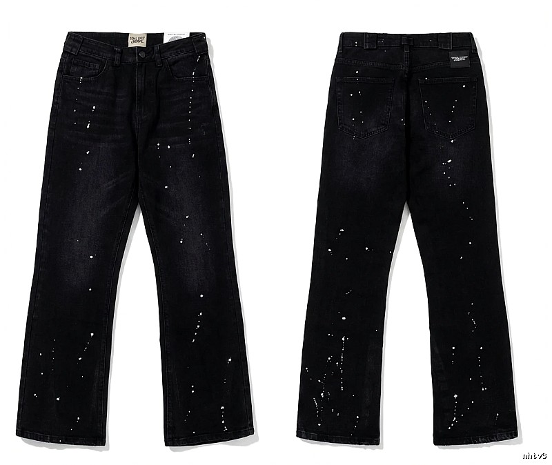 Gallery Dept Splatter-paint Style Black Jeans