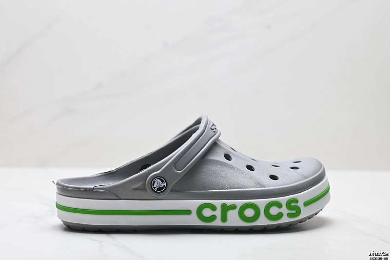 Gray trendy style of Crocs clogs