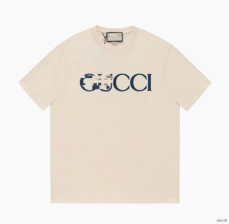 Gucci Classic Printed Casual Style Off-white Short Sleeve T-Shirt