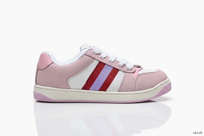 Gucci pink retro-style sports shoes