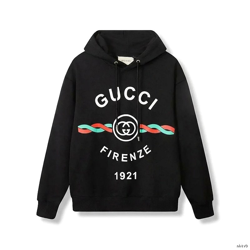 Gucci retro-style black hoodie
