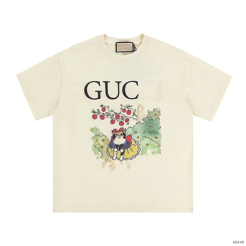 Gucci Vintage-style Cat Print Off-white T-Shirt