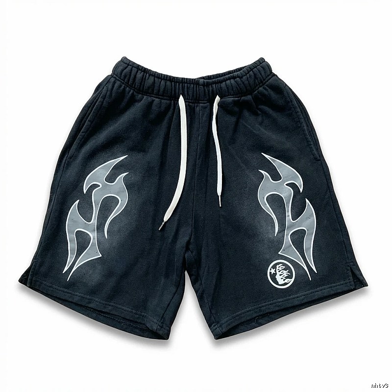 Hellstar Flame Dark Style Shorts