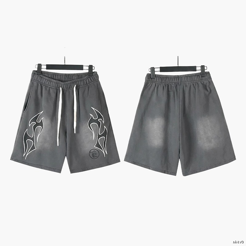 Hellstar Flame Wind Grey Shorts