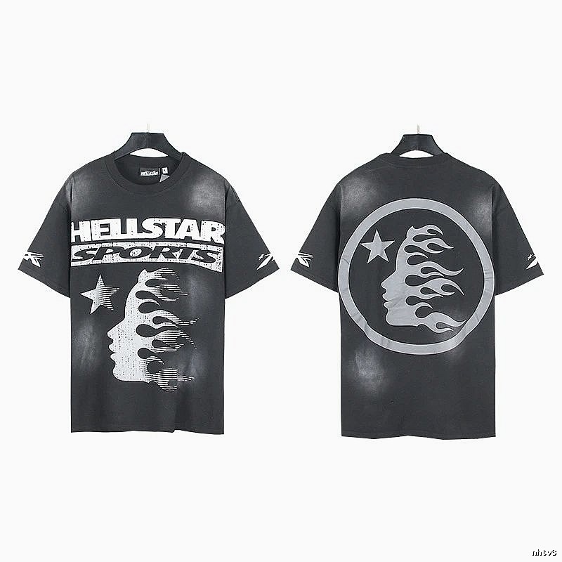 Hellstar Sporty Street Style Black Short Sleeve T-Shirt