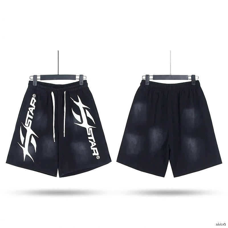 Hellstar Trendy Style Black Shorts