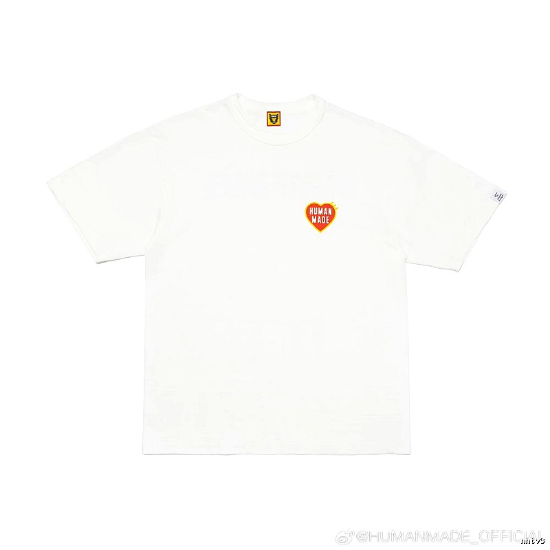 HUMAN MADE Heart Print Japanese Streetwear White T-Shirt