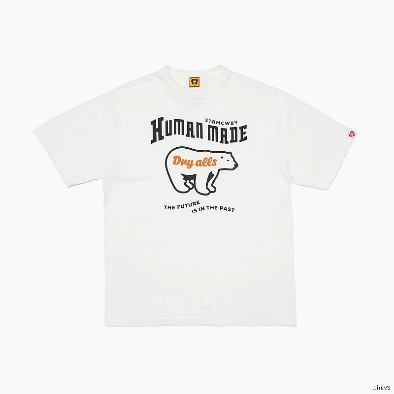 HUMAN MADE Polar Bear Print Vintage White T-Shirt