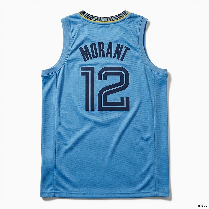 Ja Morant series basketball-style blue jersey