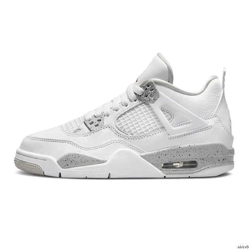 Jordan 4 Gray and White Trendy and Cool Athletic Shoes