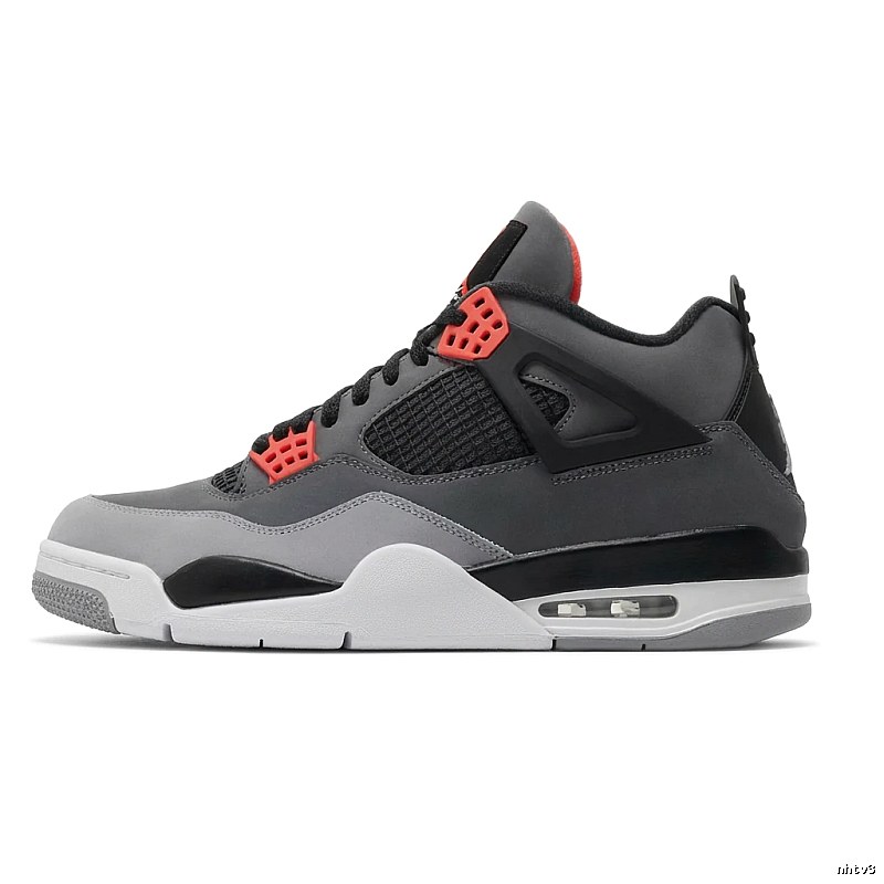 Jordan AJ4 Black, Grey and Orange Trendy Shoes