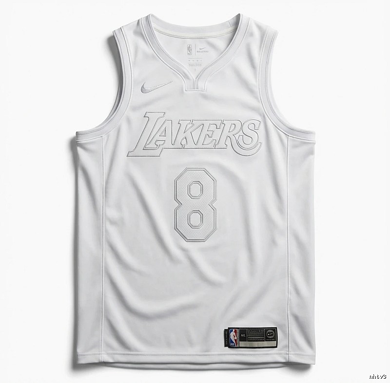Kobe Lakers retro-style white tank top
