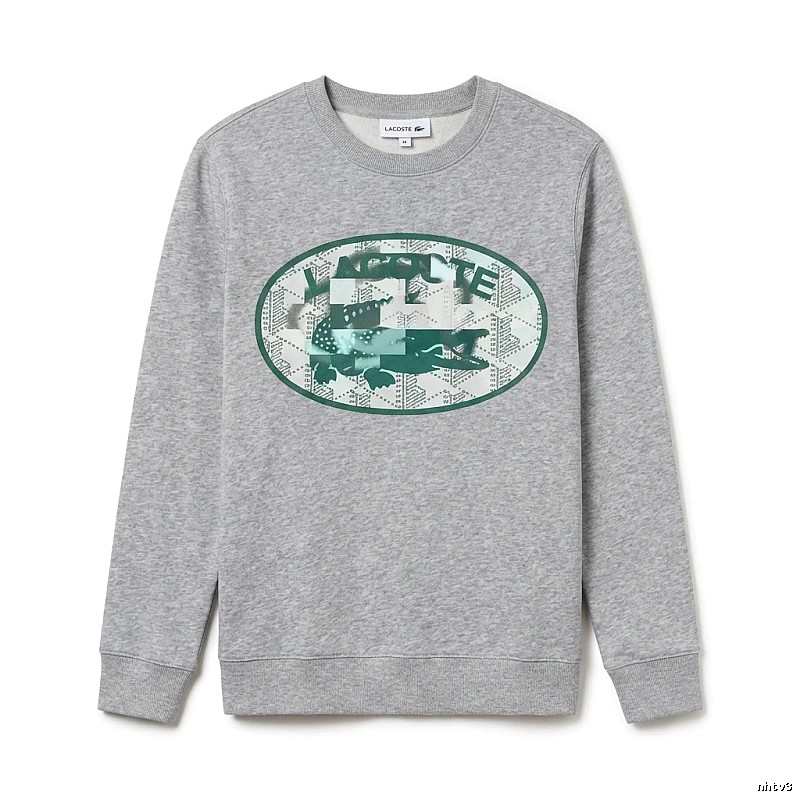 Lacoste retro-style grey sweatshirt