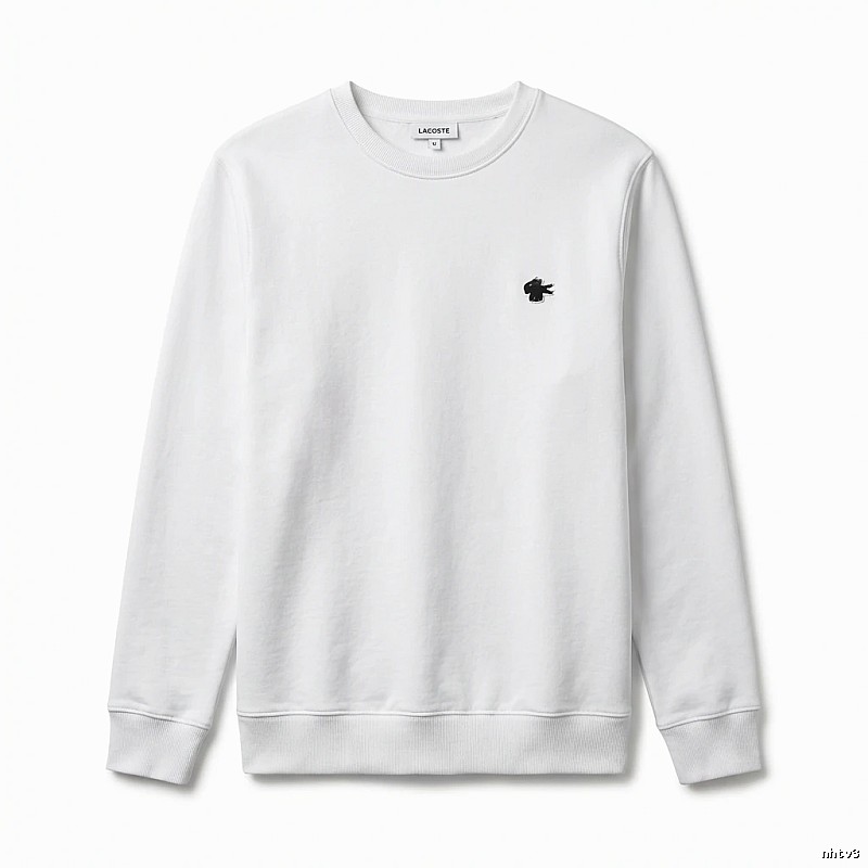 Lacoste simple style white sweatshirt