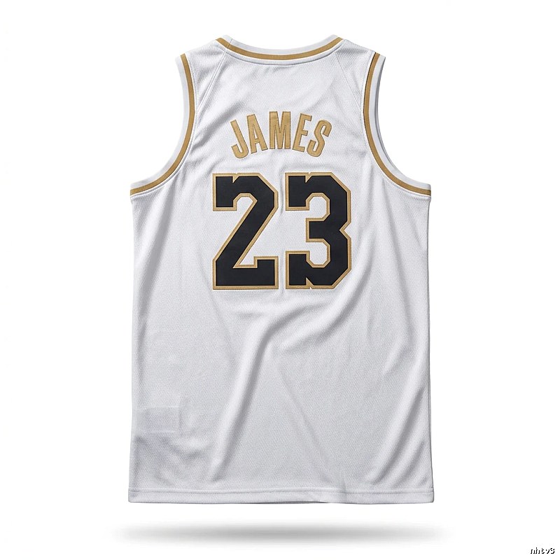 LBJ No. 23 basketball wind white jersey