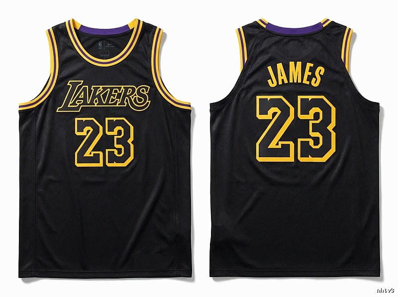 LBJ's No. 23 black jersey of the Lakers.