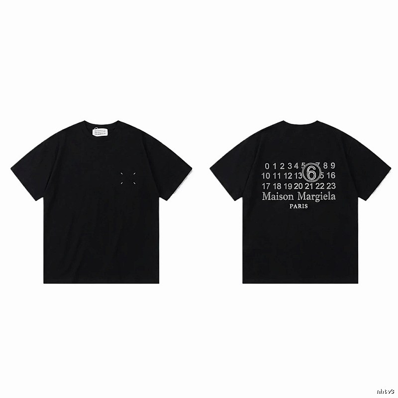 Maison Margiela black T-shirt with digital printing