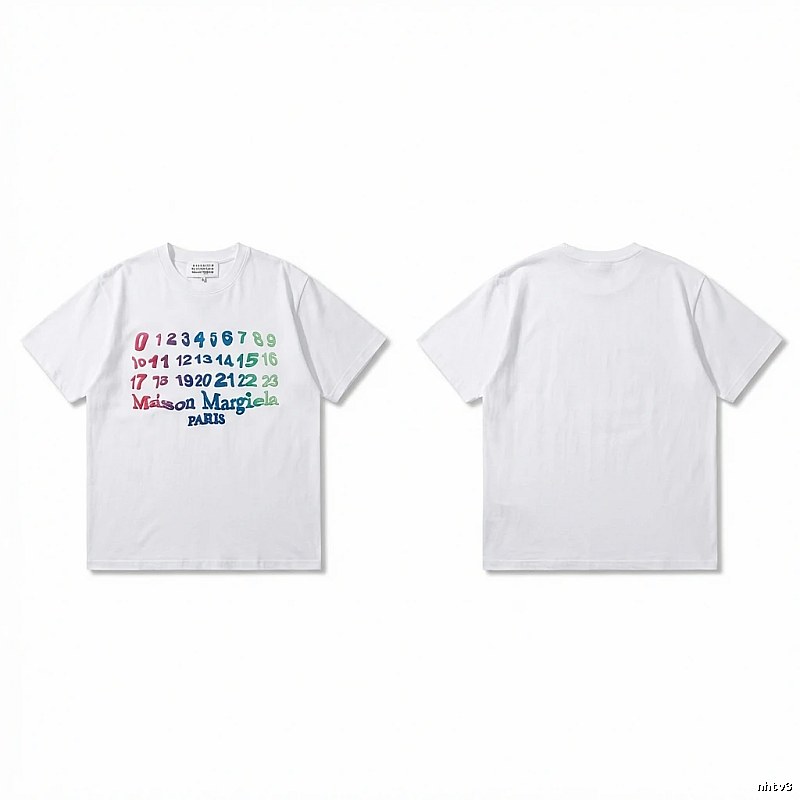 Maison Margiela digital-style white T-shirt