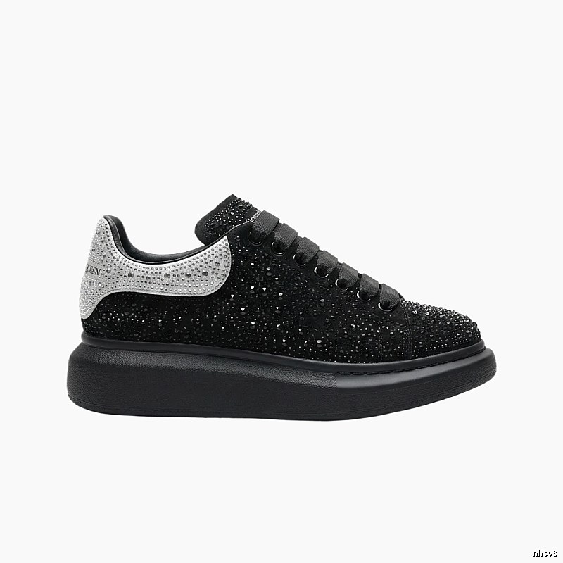 McQueen Thick-soled Trendy and Cool Black Shoes