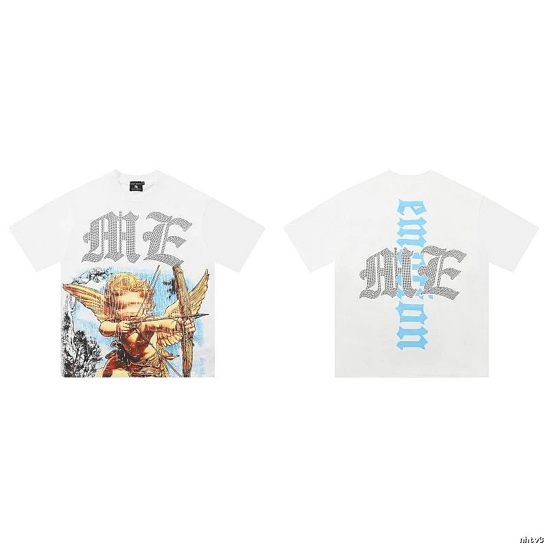 Mixed Emotion Cupid Vintage-style White T-Shirt