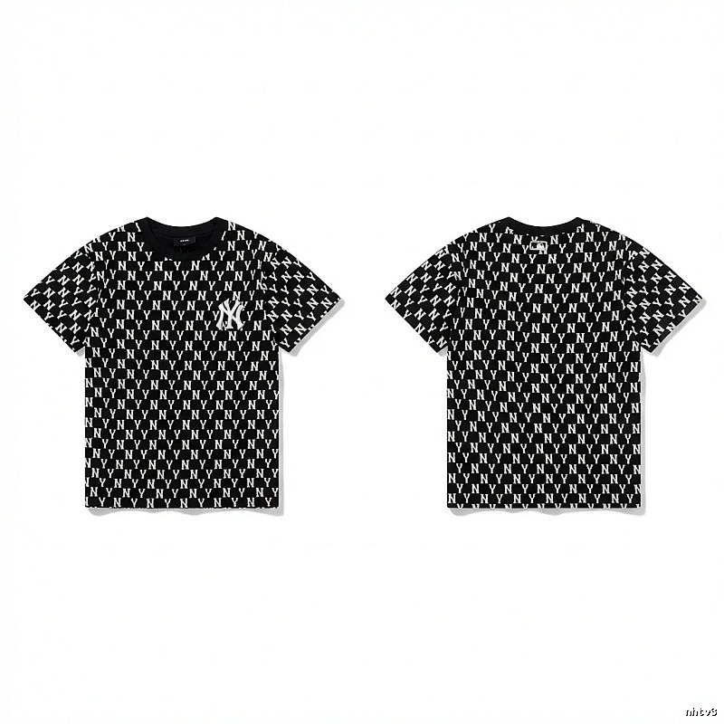 MLB full - print style black and white T - shirt