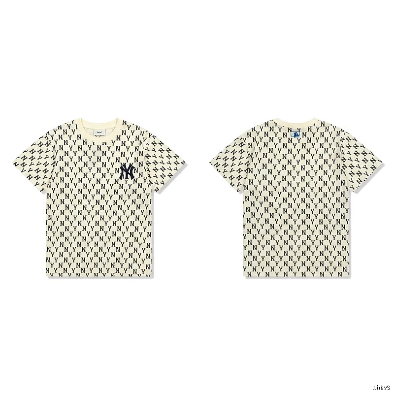 MLB full-print trendy style white T-shirt
