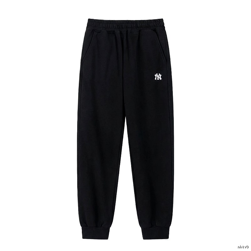 MLB large logo casual style black pants