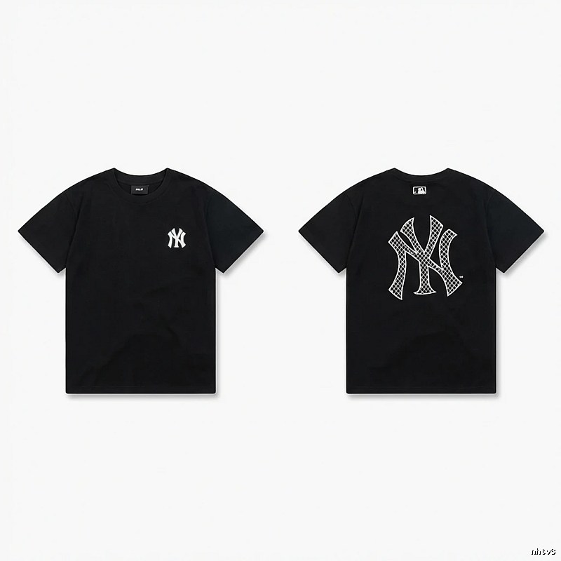 MLB NY Series Trendy and Cool Style Black T-shirt