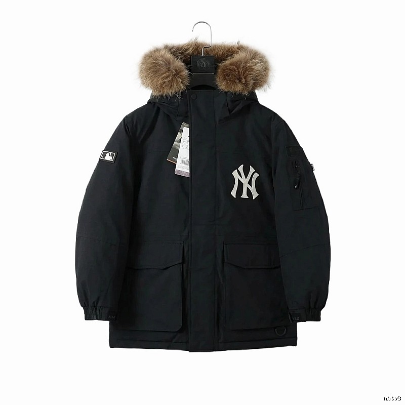 MLB workwear style black down jacket