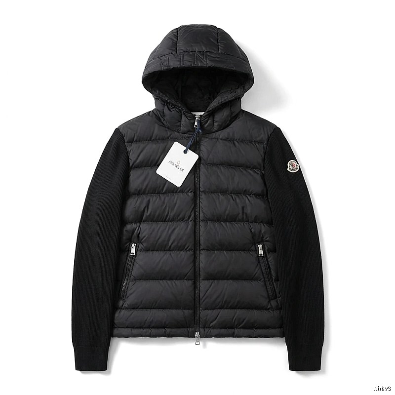 Moncler black stylish down jacket