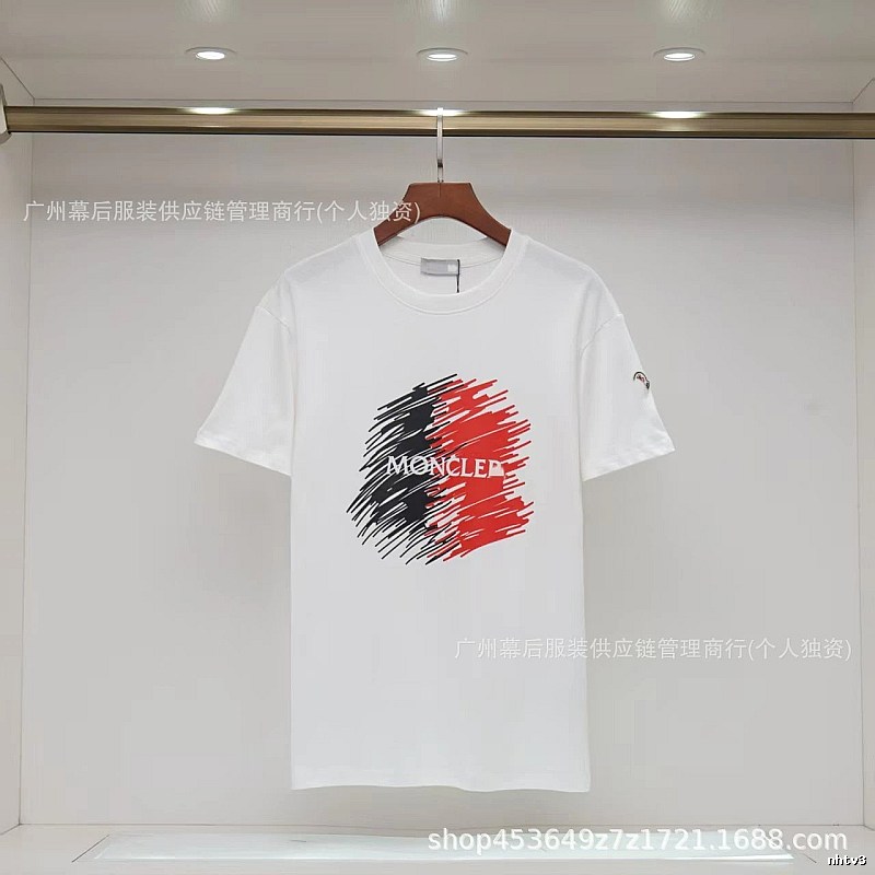 Moncler Graffiti Casual Style White Short-sleeve T-shirt