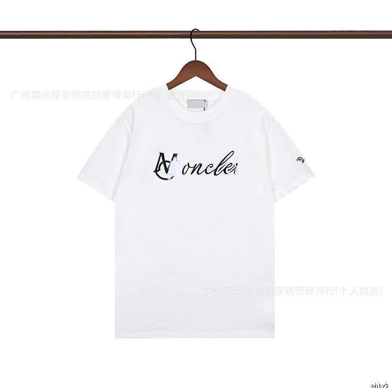 Moncler Letter Print Casual White T-Shirt