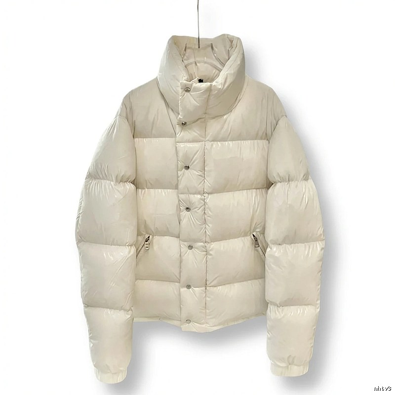Moncler minimalist style off-white down jacket
