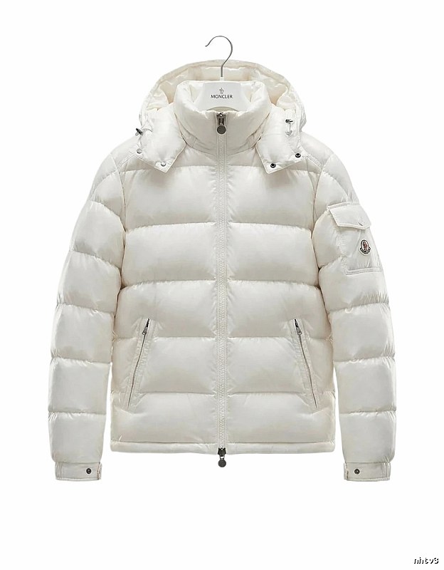 Moncler shiny and fashionable white down jacket