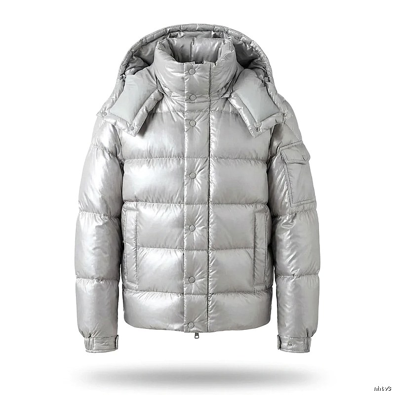 Moncler Silver Shiny Trendy and Cool Down Jacket