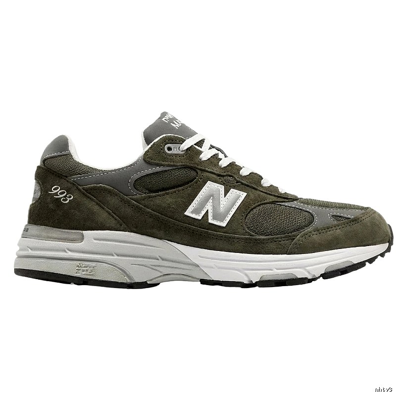 New Balance 993 retro style gray-green shoes
