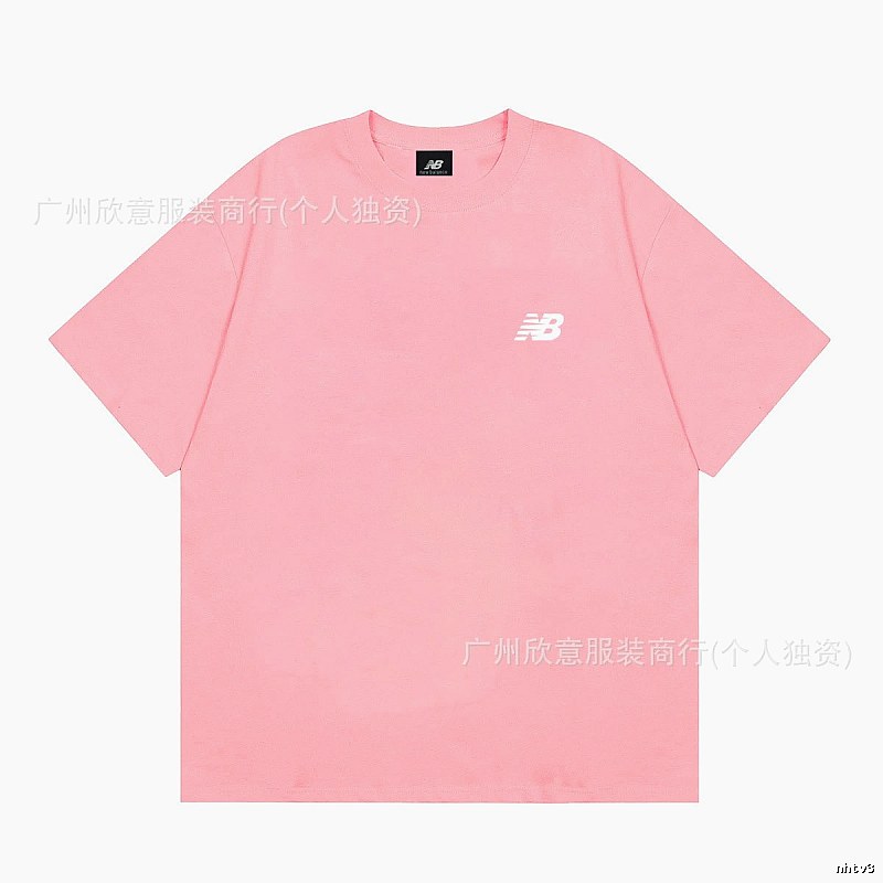 New Balance Minimalist Casual Style Pink Short-sleeve T-shirt