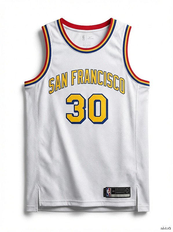 Nike Curry retro-style white jersey