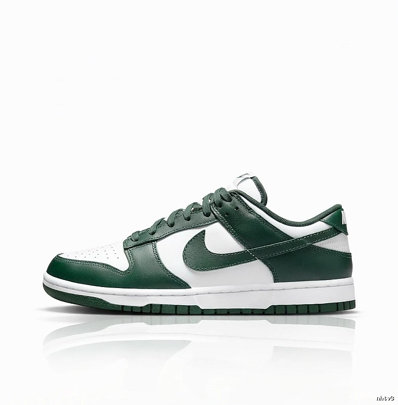 Nike Dunk Retro Style Green and White Shoes