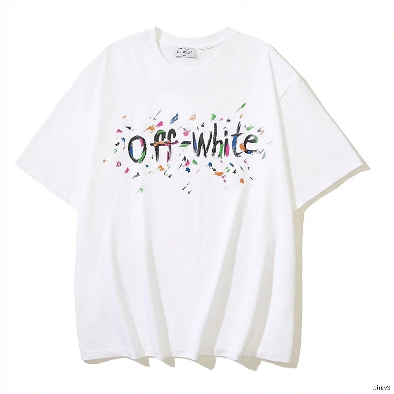 Off-White Graffiti Style White T-shirt