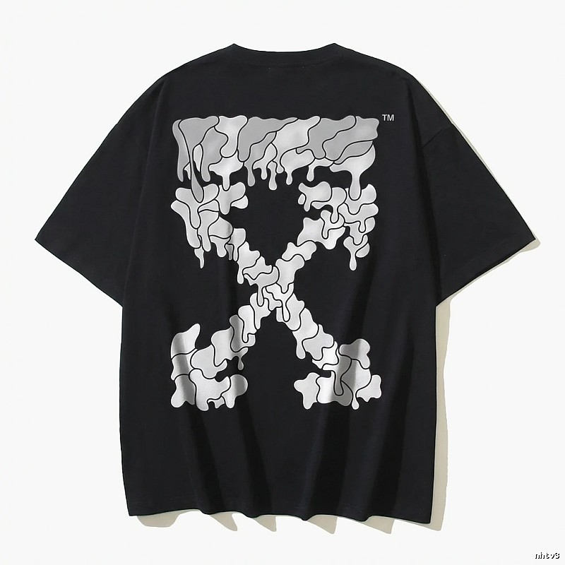 Off-White Lava Style Black T-shirt