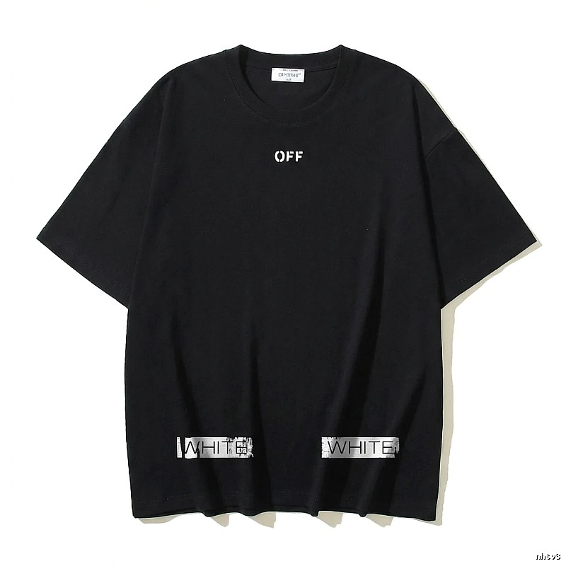 Off-White minimalist style black T-shirt