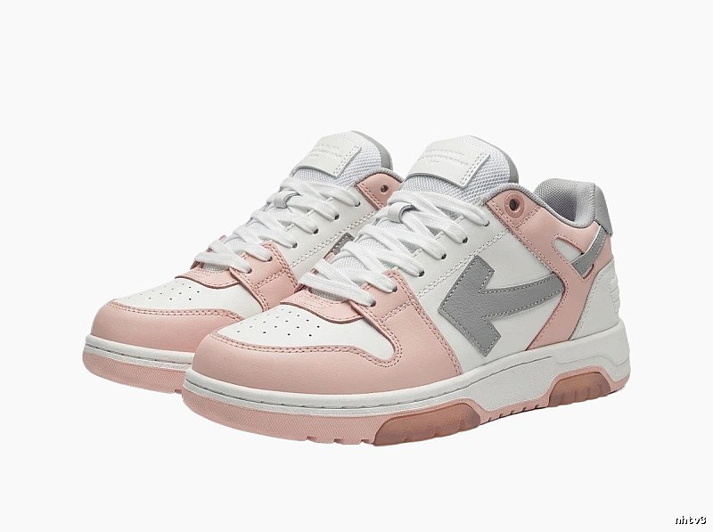 Off-White Pink and White Casual Sports Shoes