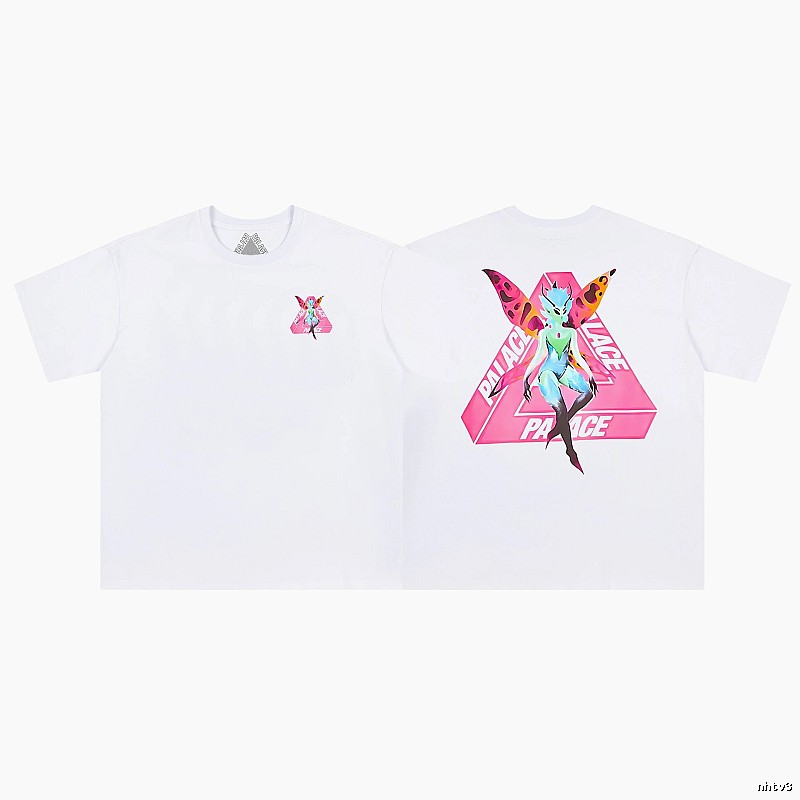 Palace Elf Print Street Style White Short-sleeve T-shirt