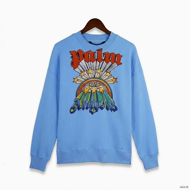 Palm Angels trendy brand blue sweatshirt