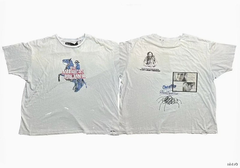 Paly Hollywood American Print Retro White T-shirt